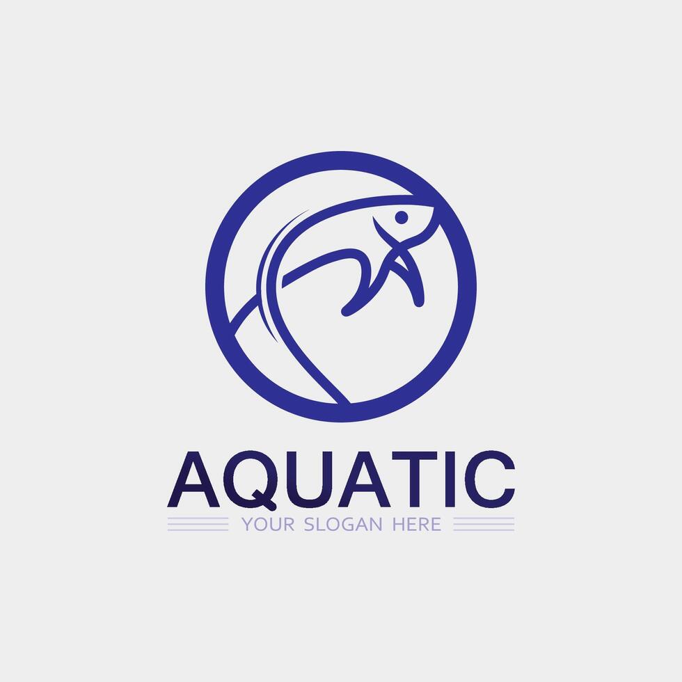 Fisch abstrakt Symbol Design Logo Vorlage, kreativ Symbol von Angeln Verein oder online vektor