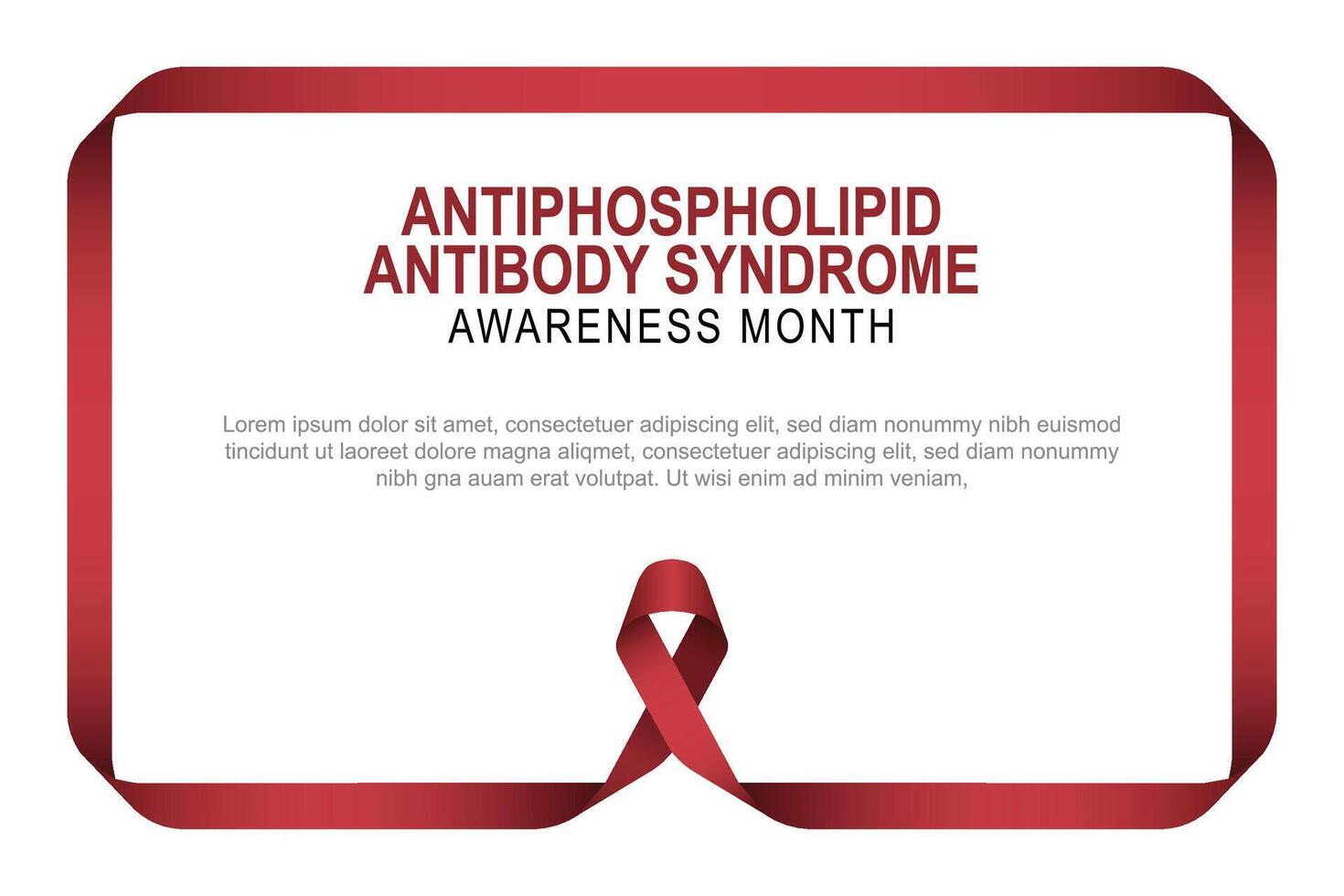 Antiphospholipid Antikörper Syndrom Bewusstsein Monat Hintergrund. vektor