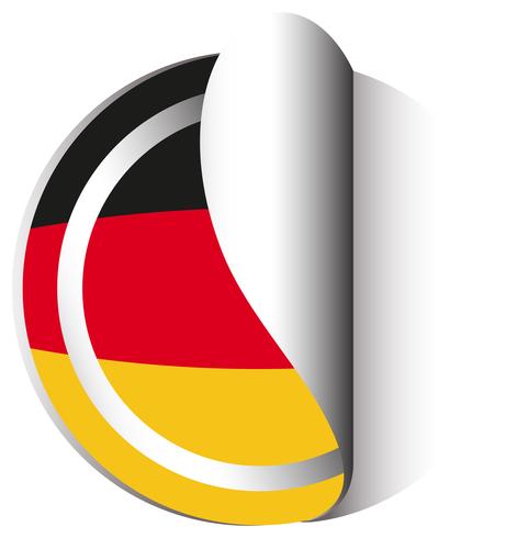 Aufkleberdesign für Flagge Deutschlands vektor