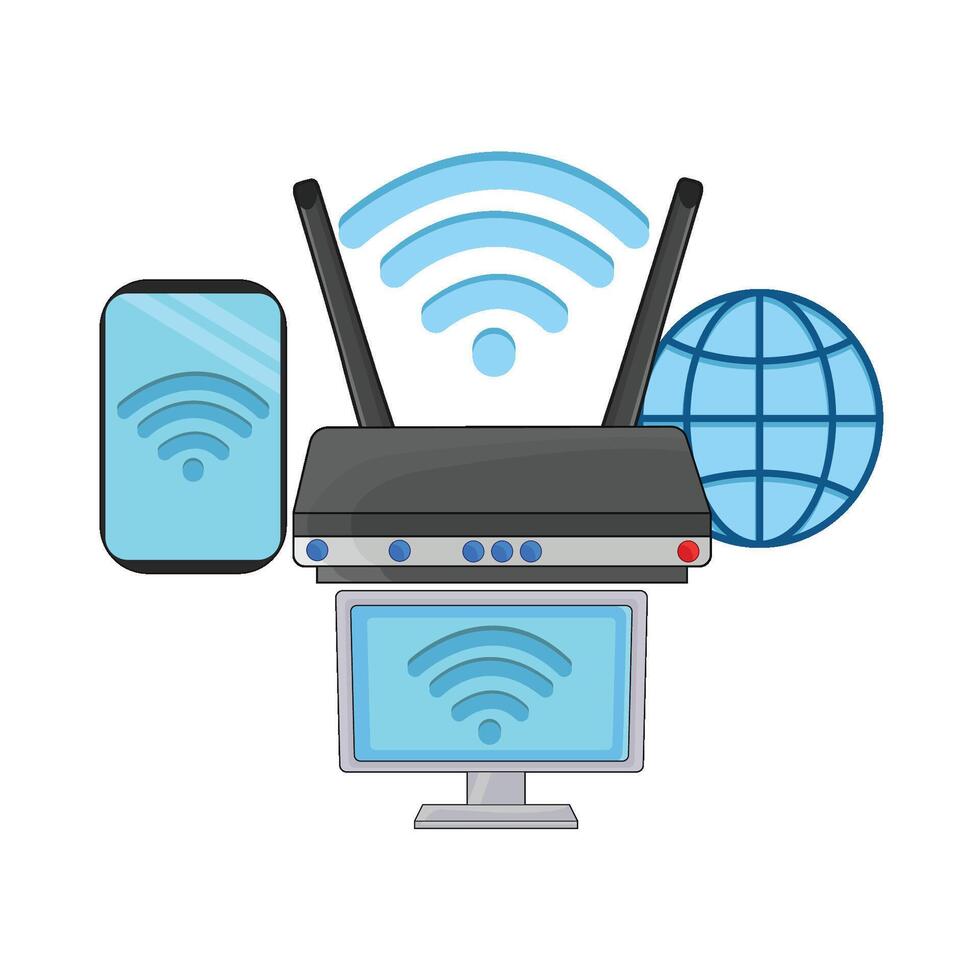 Illustration von W-lan Router vektor