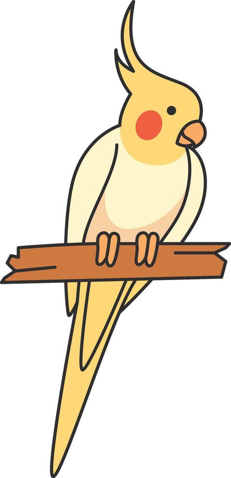 söt cockatiel illustration vektor