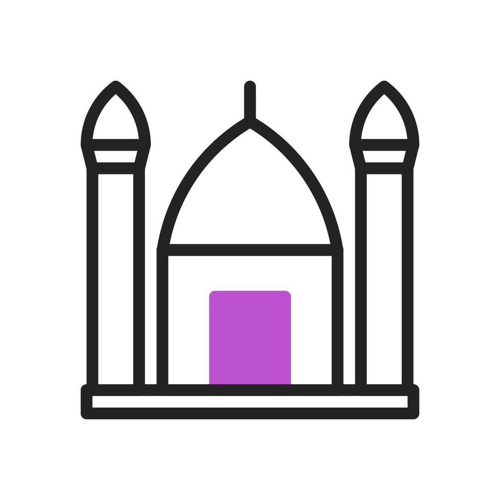 Moschee Symbol Duotone lila schwarz Ramadan Illustration vektor