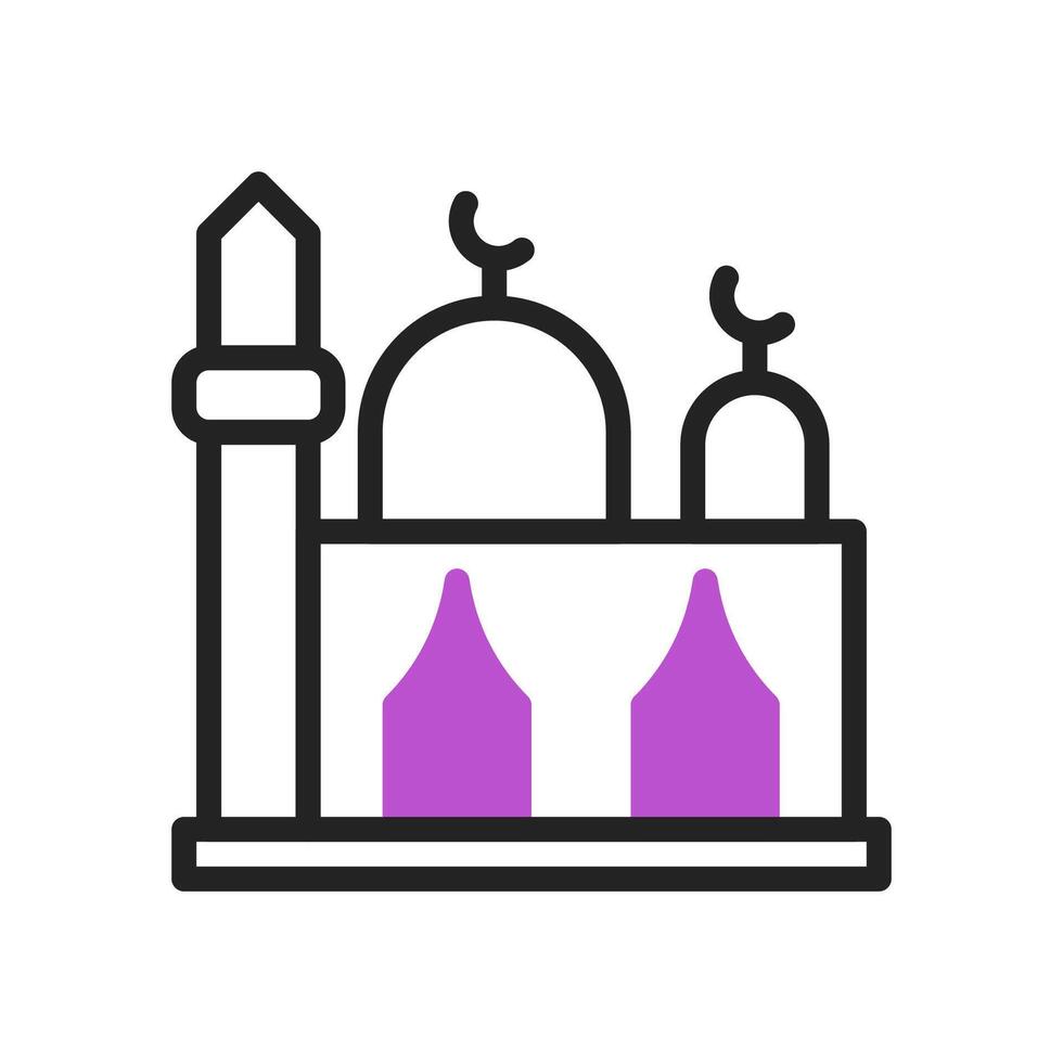Moschee Symbol Duotone lila schwarz Ramadan Illustration vektor