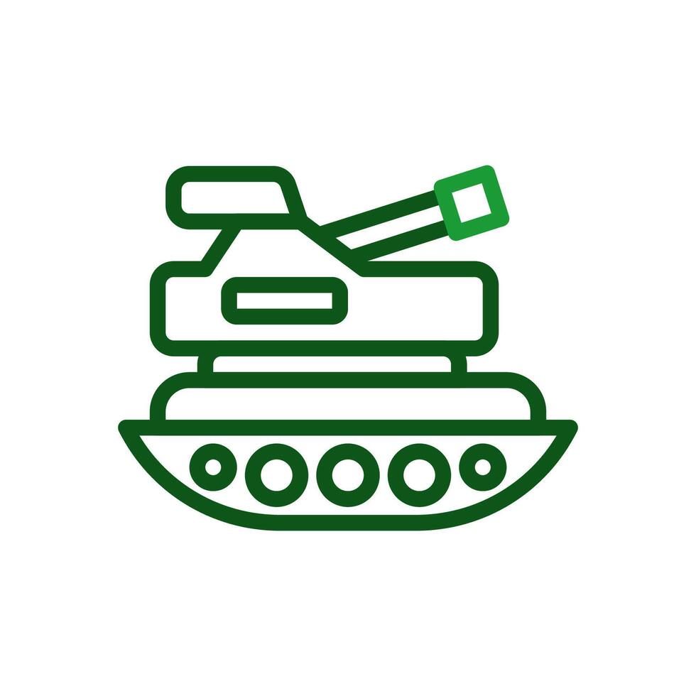 Panzer Symbol duocolor Grün Militär- Illustration. vektor