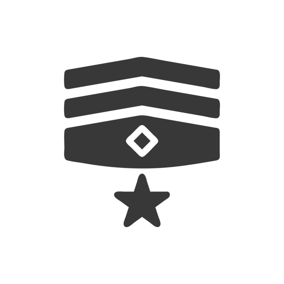 Abzeichen Symbol solide grau Militär- Illustration vektor