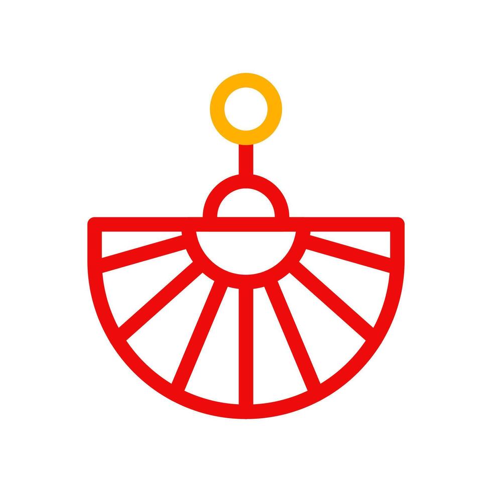 Ventilator Symbol duocolor rot Gelb Chinesisch Illustration vektor