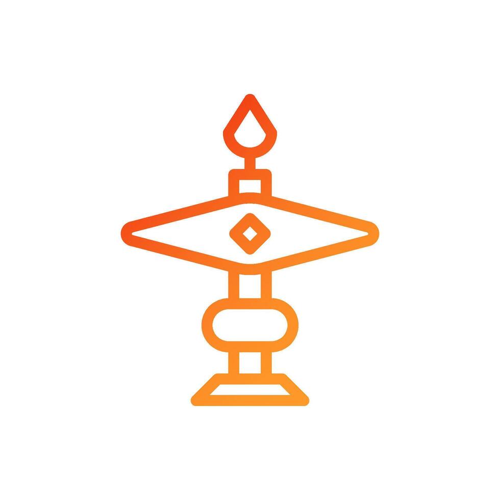 Kerze Symbol Gradient rot Orange Chinesisch Illustration vektor