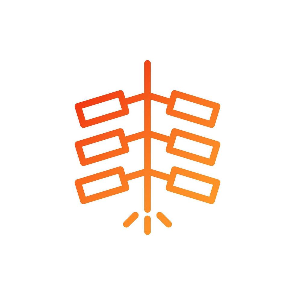 Feuerwerkskörper Symbol Gradient rot Orange Chinesisch Illustration vektor