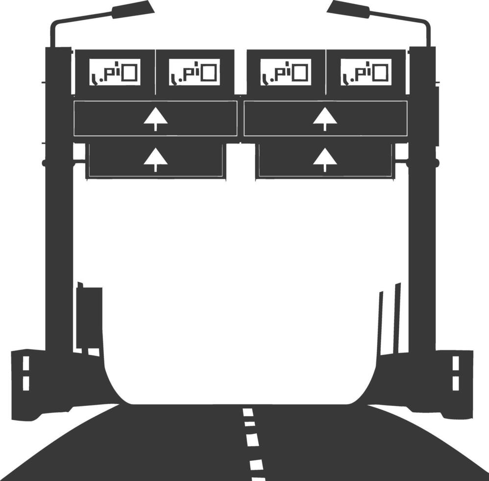 Silhouette Maut Straße Tor schwarz Farbe nur vektor