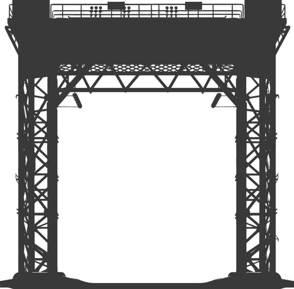 Silhouette Maut Straße Tor schwarz Farbe nur vektor