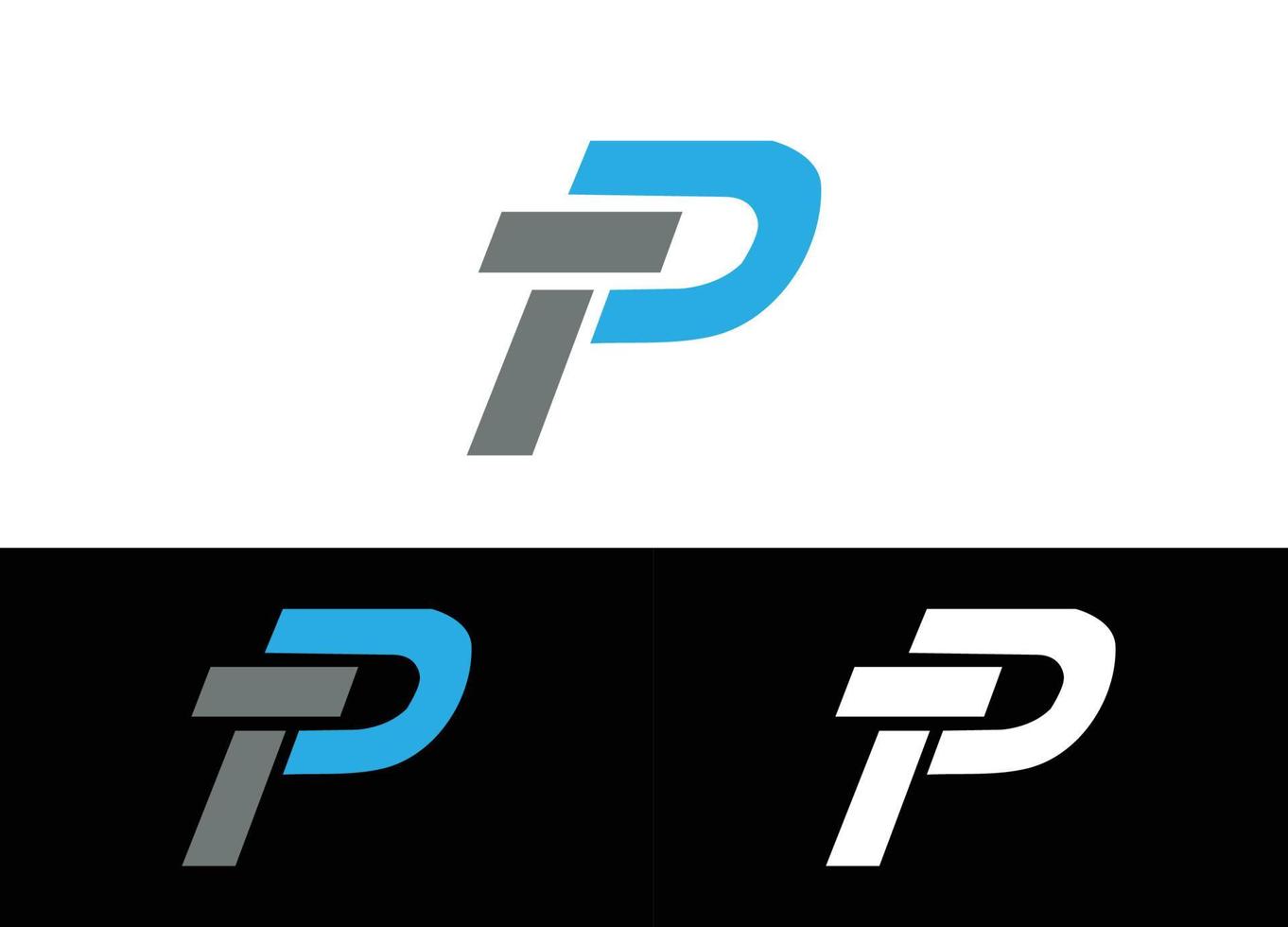 Anfangsbuchstabe p-Logo oder Symbol-Design-Vektor-Bild-Vorlage vektor