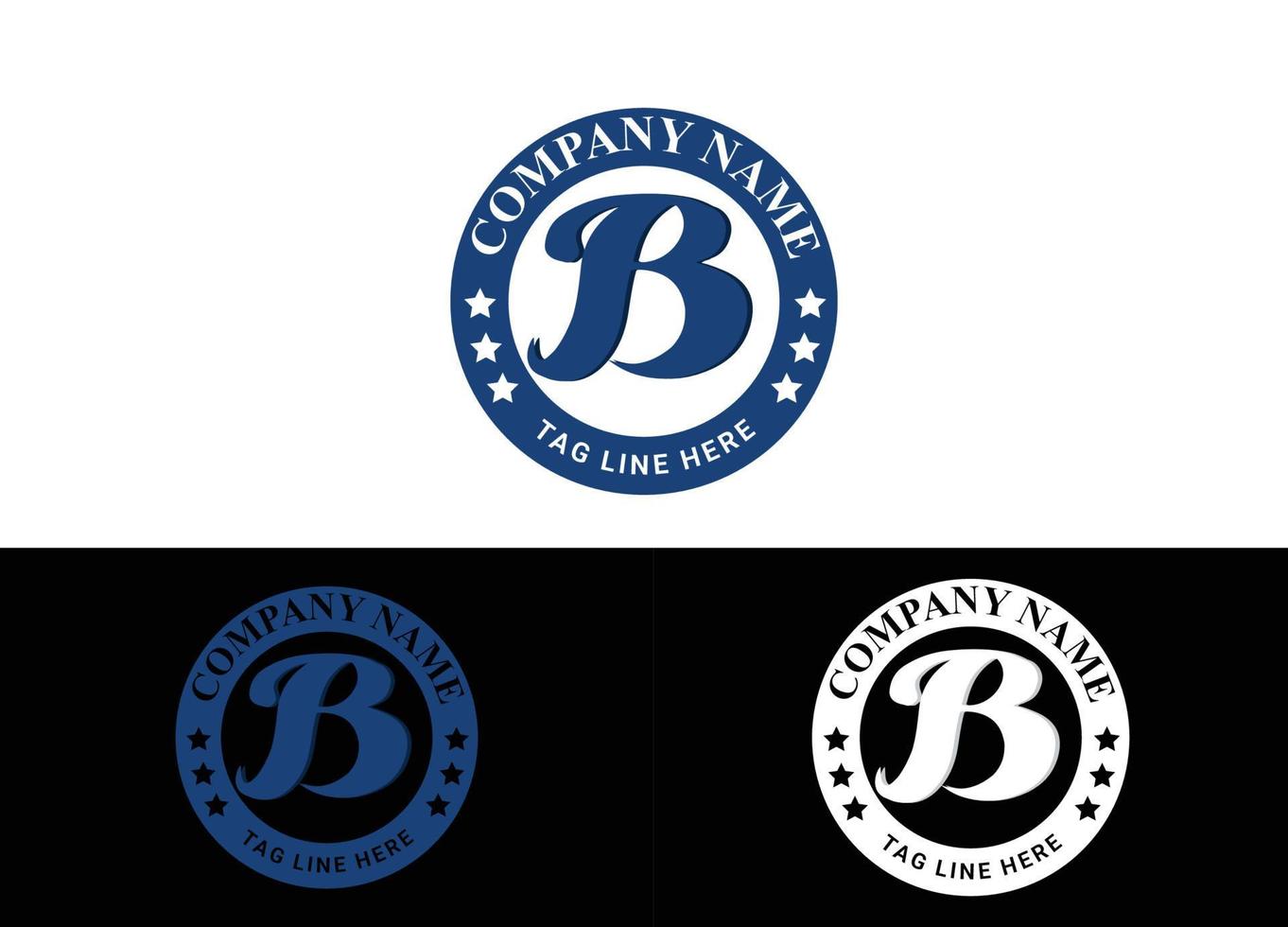 Anfangsbuchstabe b Logo- oder Symboldesign-Vektorbildvorlage vektor