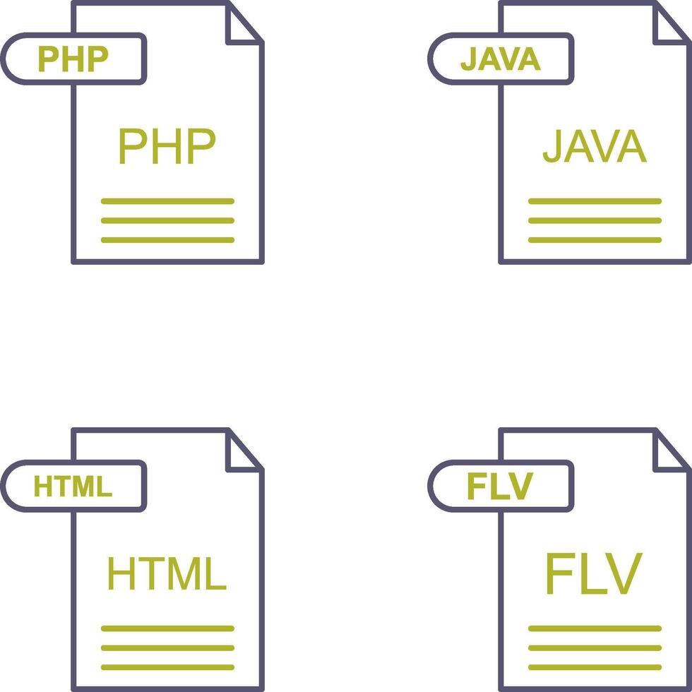 php und Java Symbol vektor