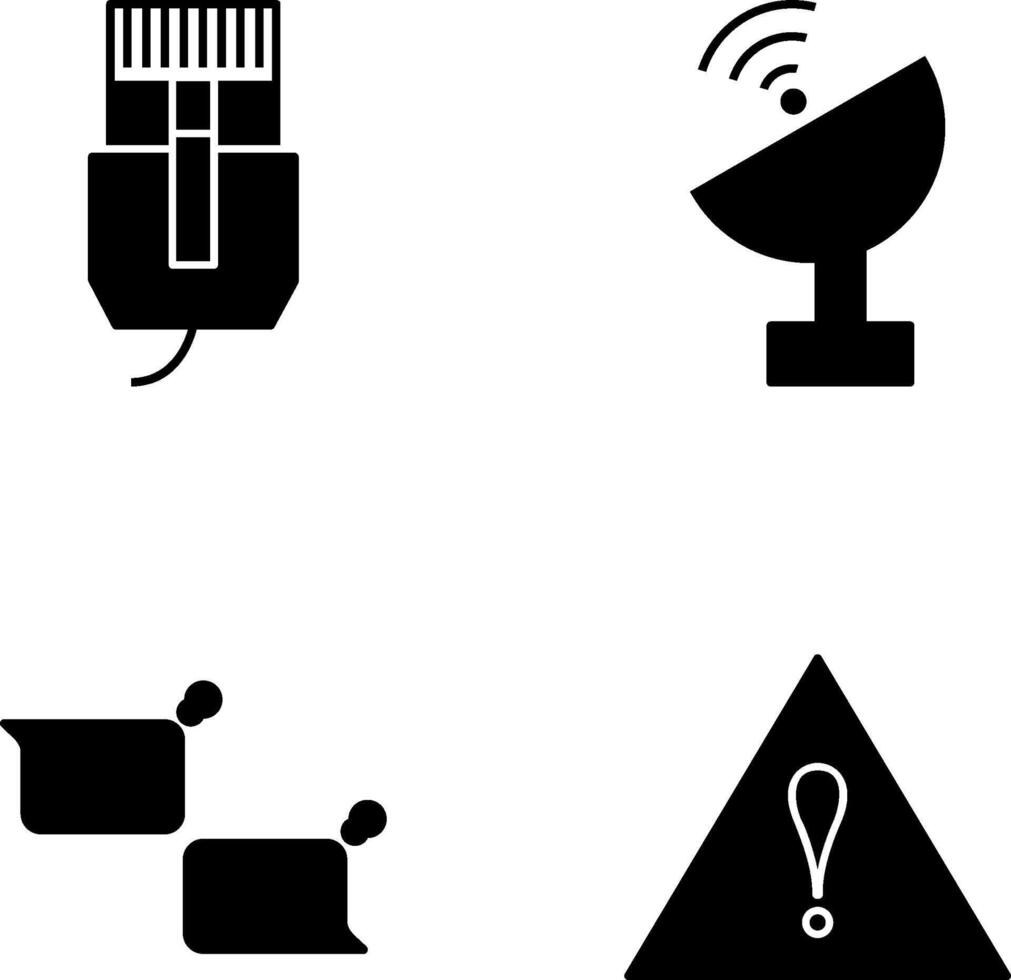 Internet Kabel und Satellit Symbol vektor