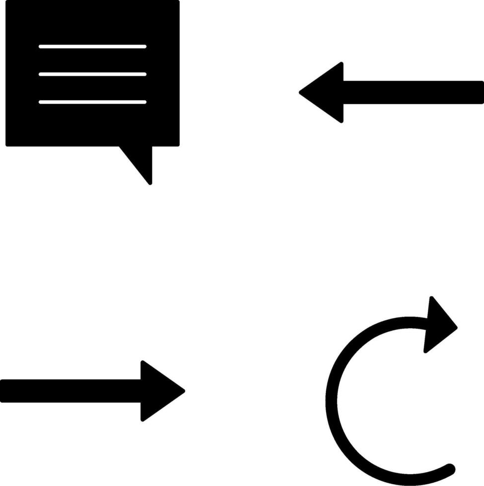 Single Plaudern Blase und links Pfeil Symbol vektor