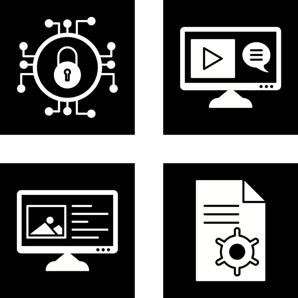 Daten Sicherheit und Inhalt Produktion Symbol vektor