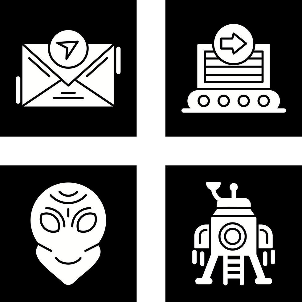 Botschaft und Container Symbol vektor