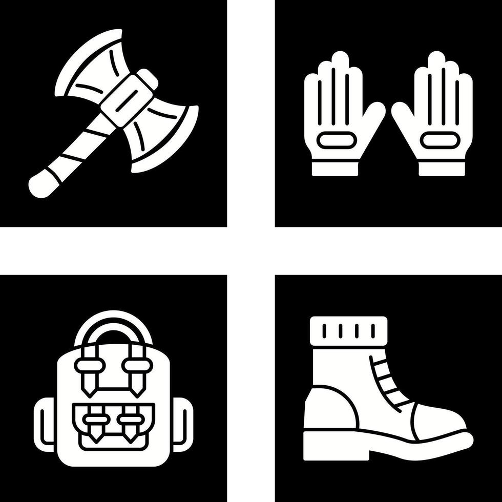 Axt und Handschuh Symbol vektor