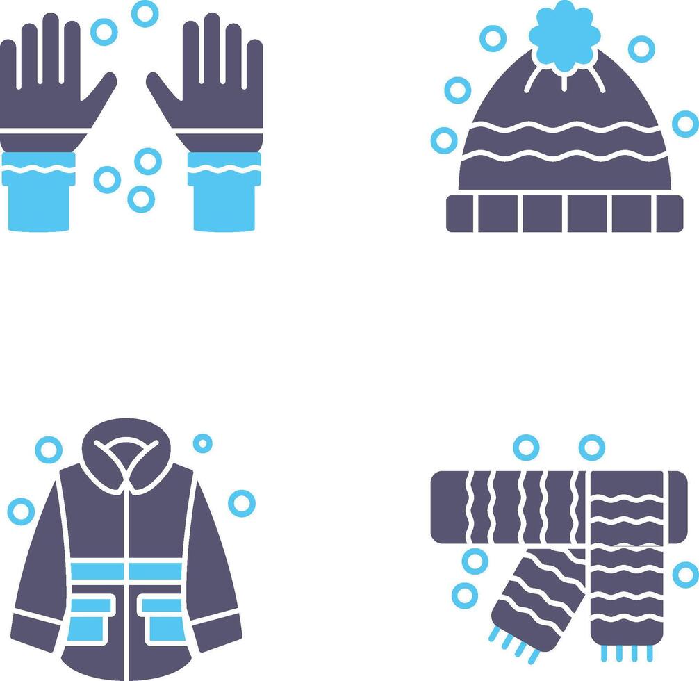 Winter Handschuhe und Winter Hut Symbol vektor