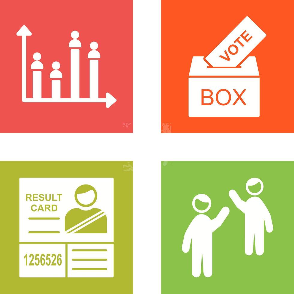 Giing Abstimmung und Kandidat und Graph Symbol vektor