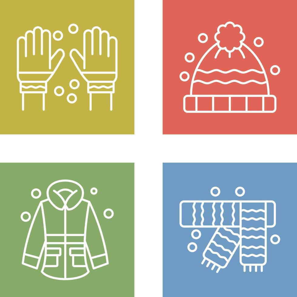 Winter Handschuhe und Winter Hut Symbol vektor