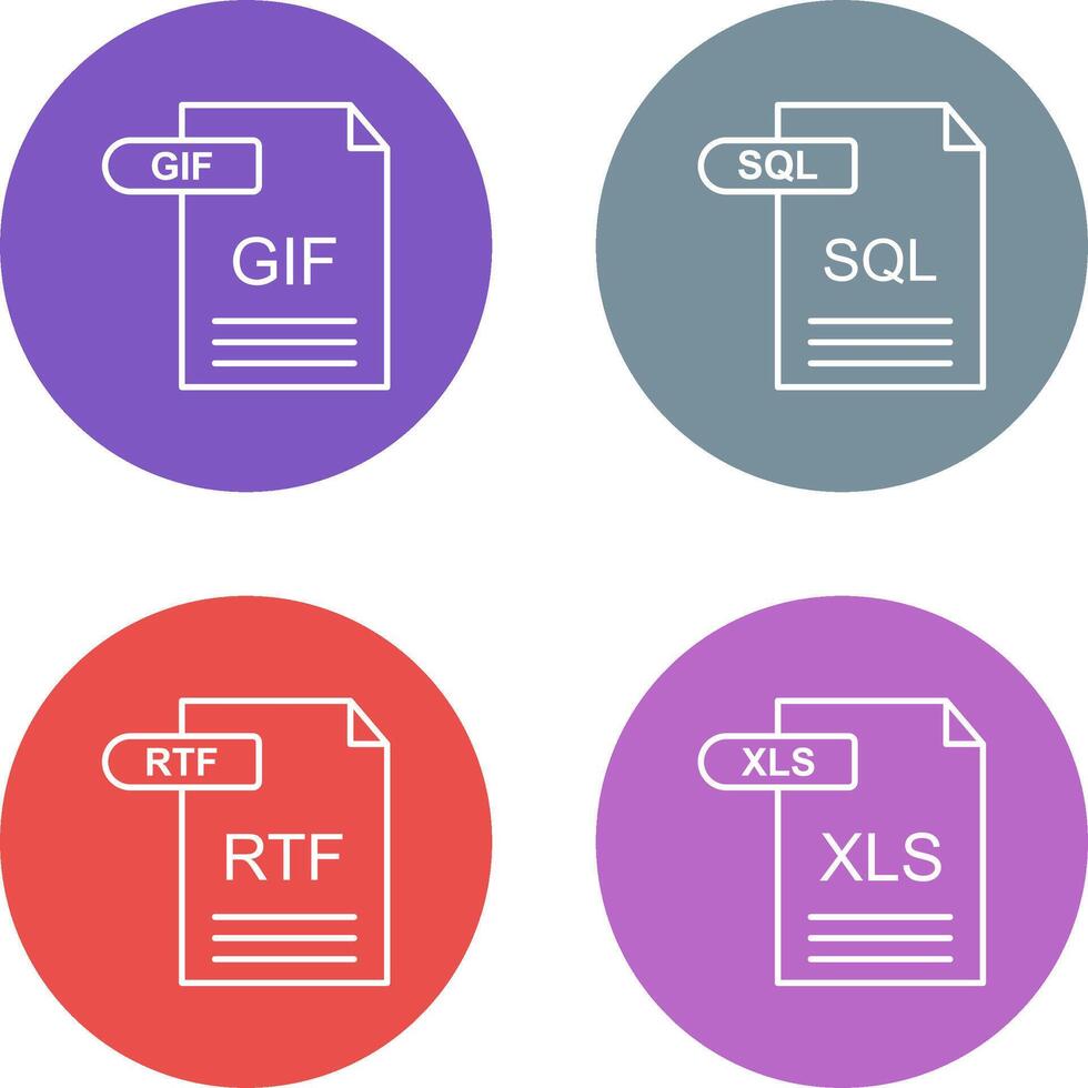 gif und sql Symbol vektor