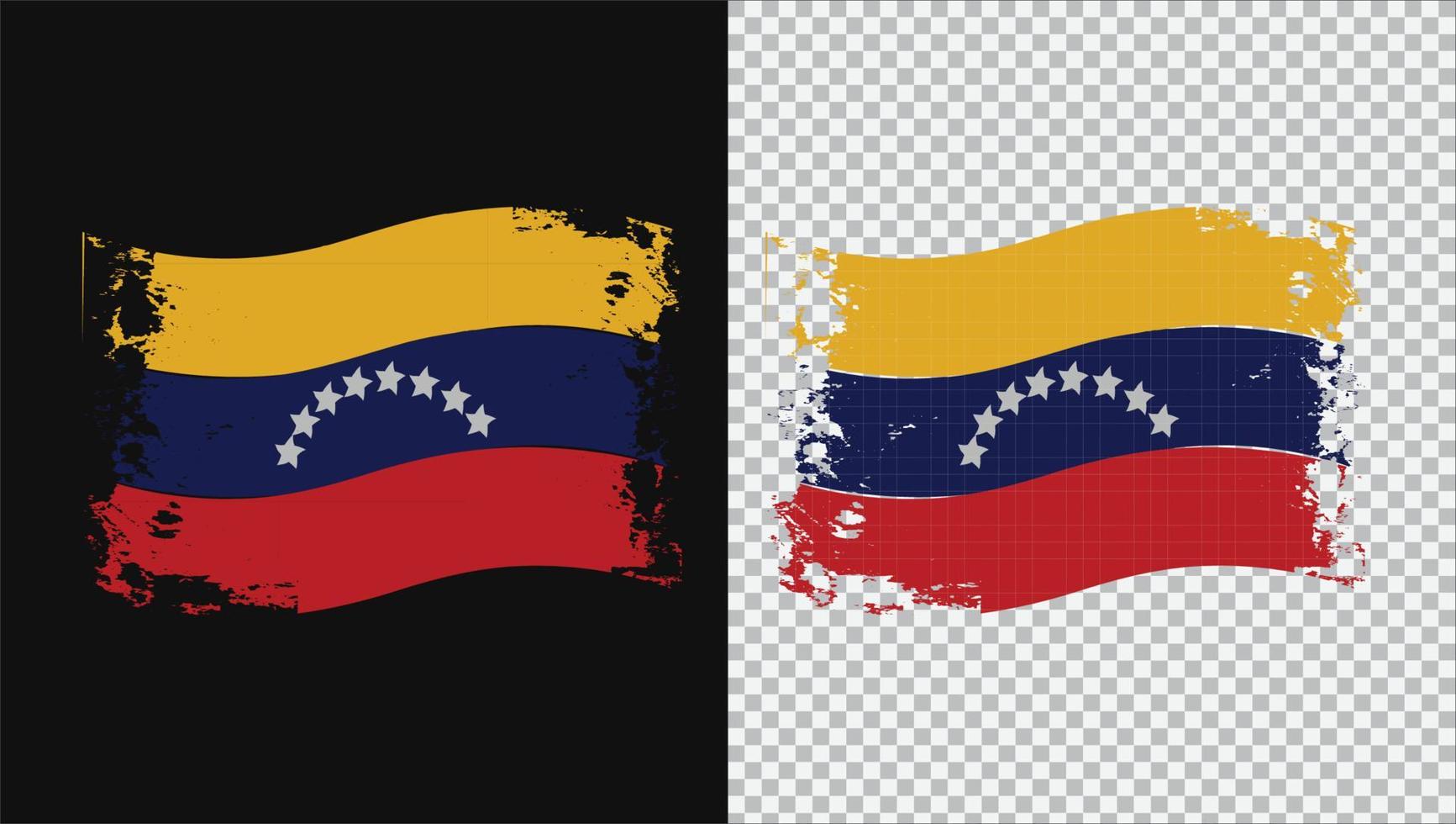 Venezuela vågig land borste flagga design vektor