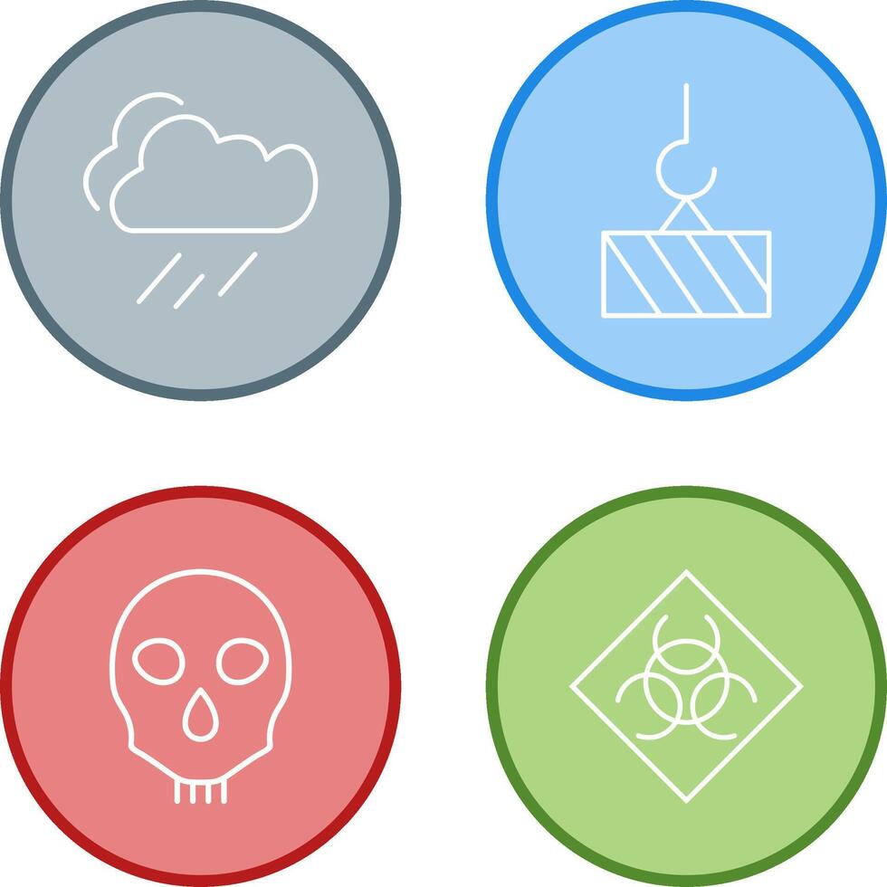 Regen und schwer Maschinen Symbol vektor