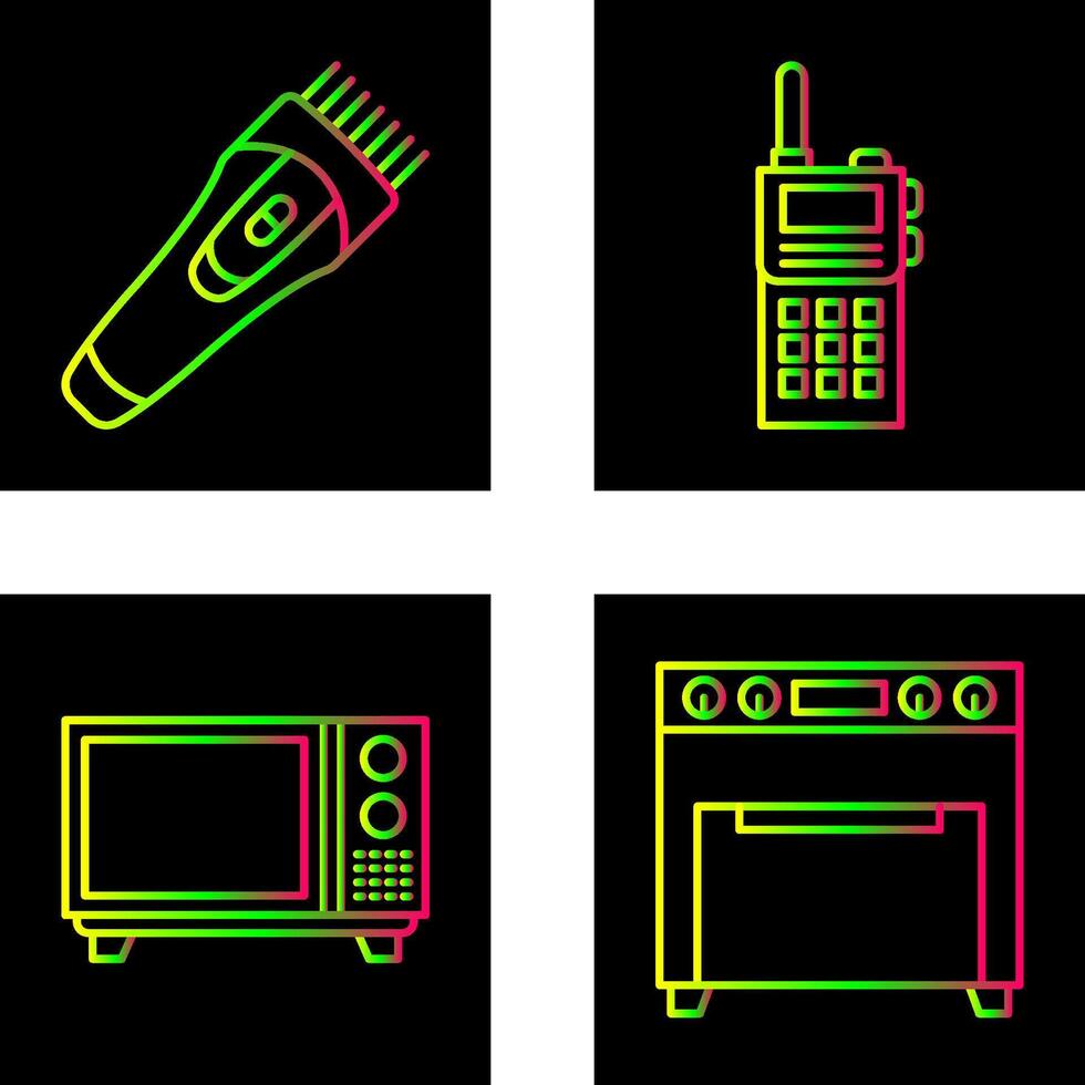 Trimmer und Kommunikation Symbol vektor