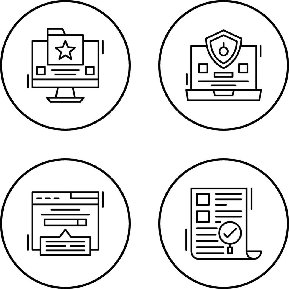 Lieblings Mappe und Schutz Symbol vektor