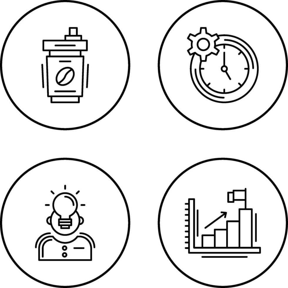 Kaffee Tasse und Produktivität Symbol vektor