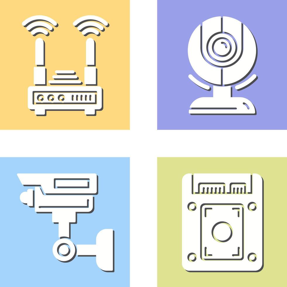 Router und Netz Nocken Symbol vektor