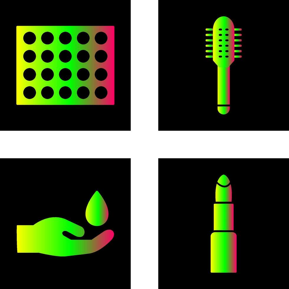 farbig Palette und Kamm Symbol vektor