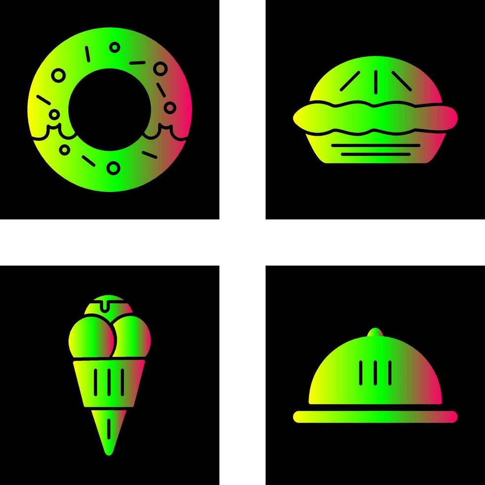 Krapfen und Kuchen Symbol vektor