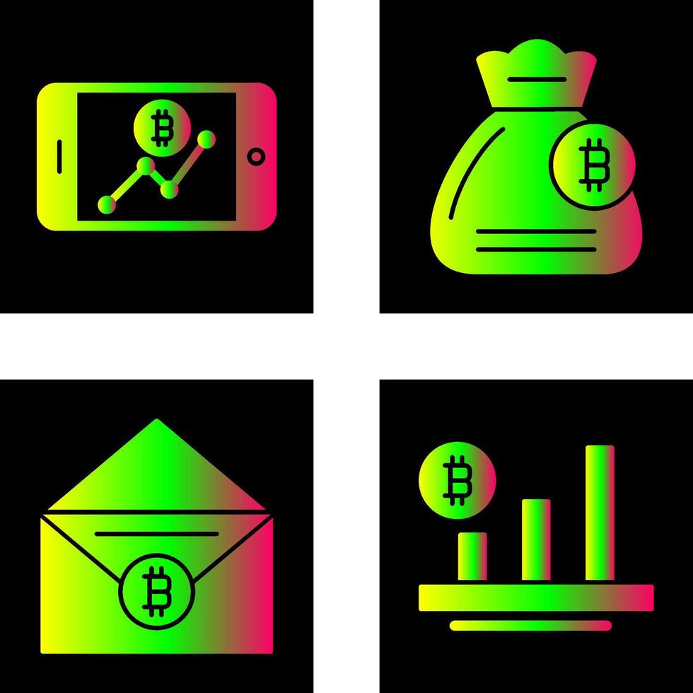 Linie Diagramm und Geld Tasche Symbol vektor