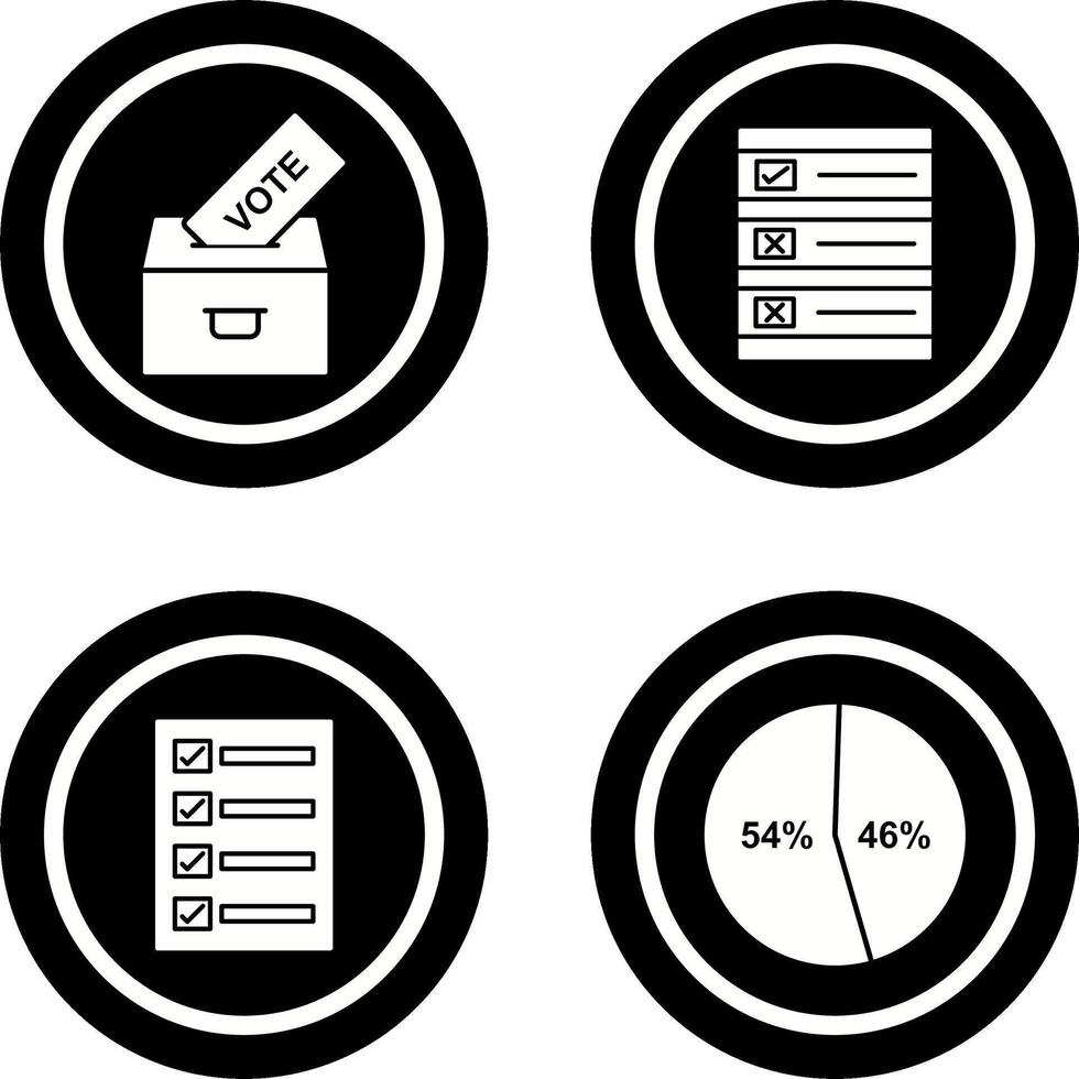 gjutning rösta och valsedel papper ikon vektor