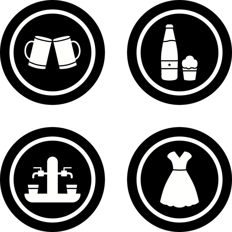 Biere Toasten und Bier Symbol vektor