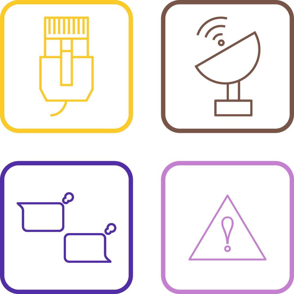 Internet Kabel und Satellit Symbol vektor