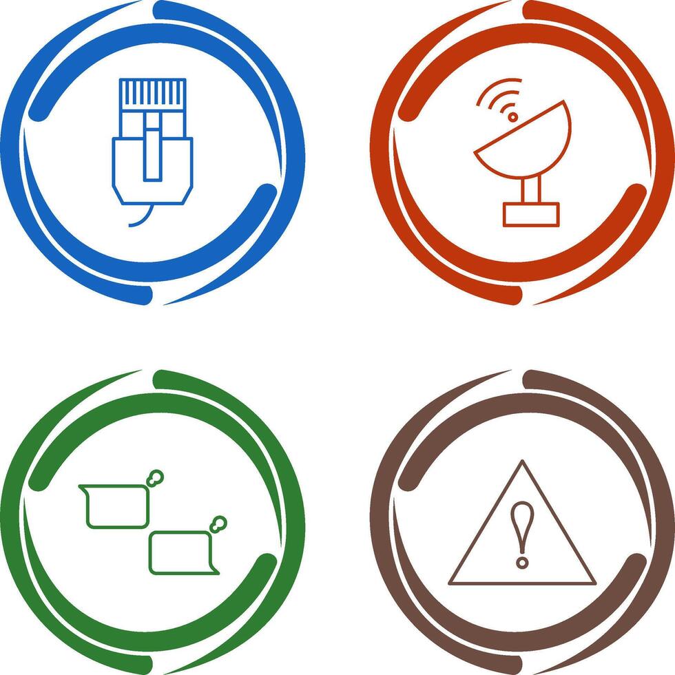 Internet Kabel und Satellit Symbol vektor