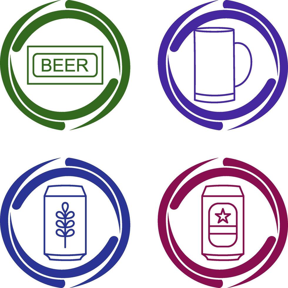 Bier Zeichen und Bier Becher Symbol vektor