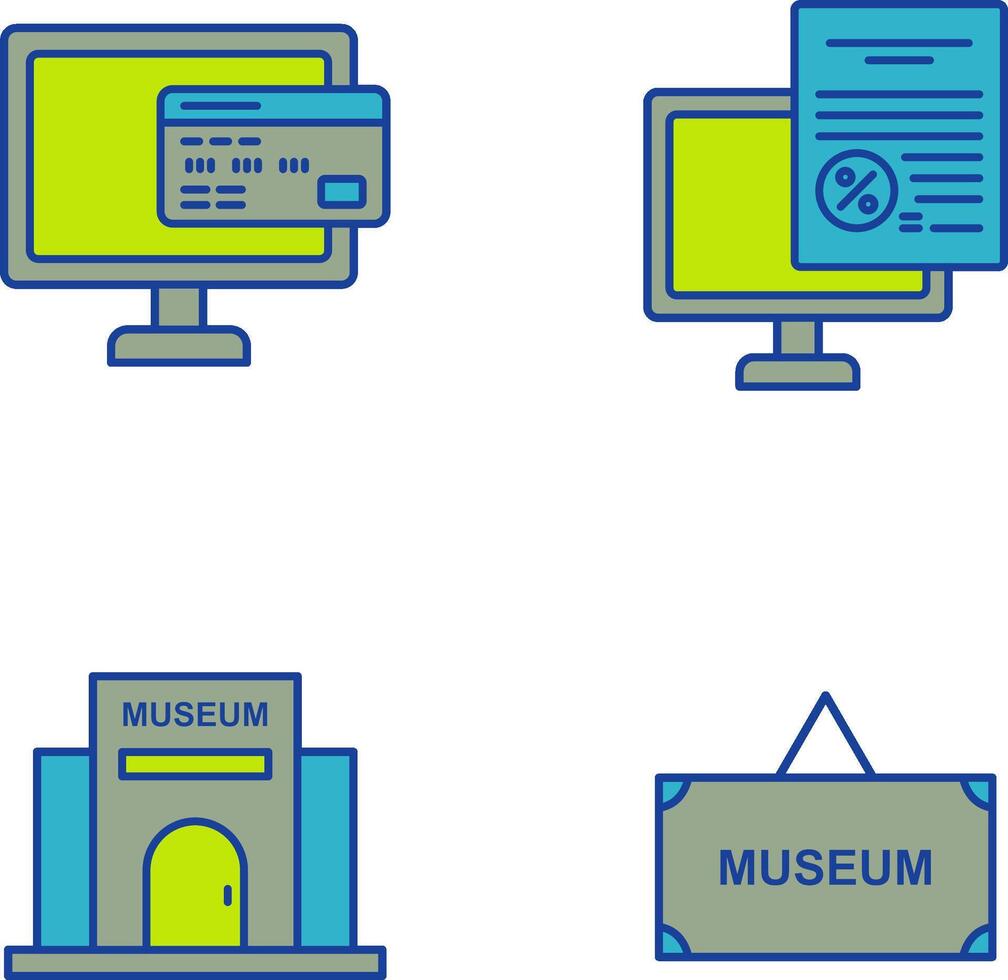 online Zahlung und online MwSt Symbol vektor