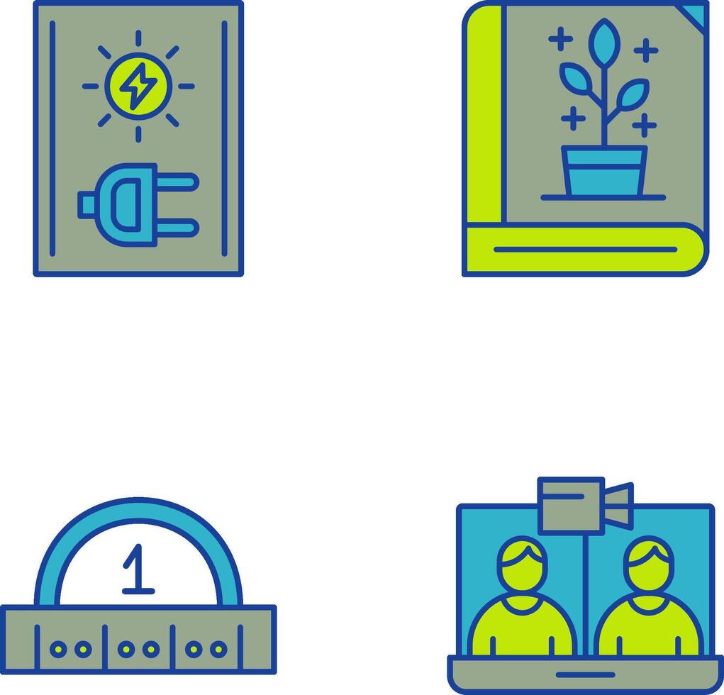 Elektrizität und botanisch Symbol vektor