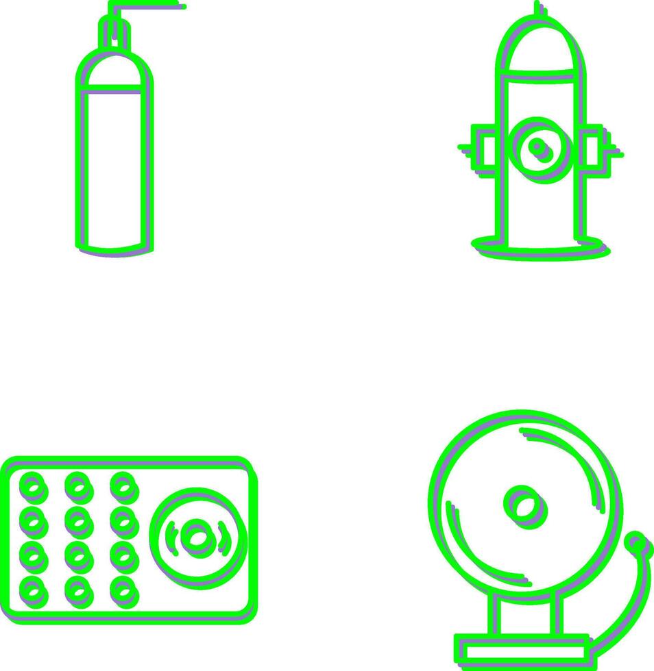 Hydrant und Sauerstoff Panzer Symbol vektor