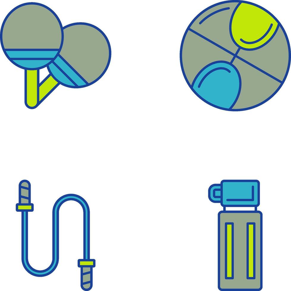 Klingeln Pong und Basketball Symbol vektor