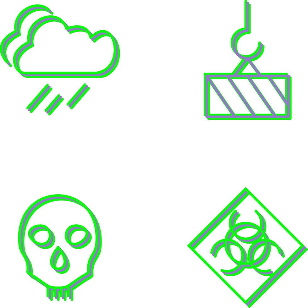 Regen und schwer Maschinen Symbol vektor