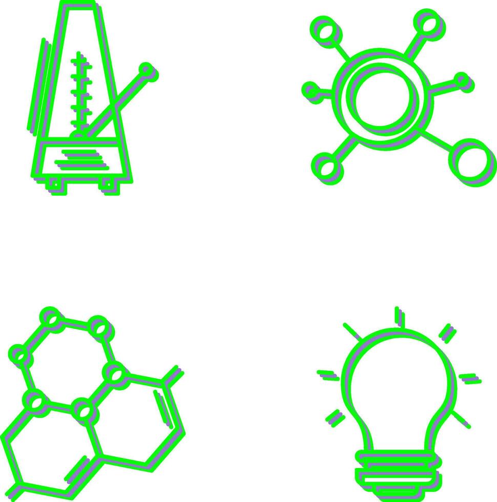 Metronom und Molekül Symbol vektor