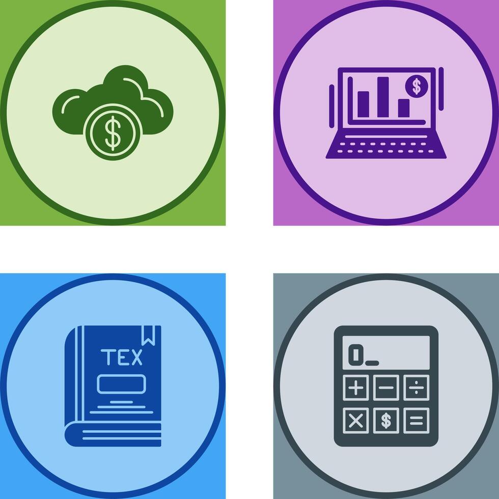 Wolke Computing und Bar Diagramm Symbol vektor