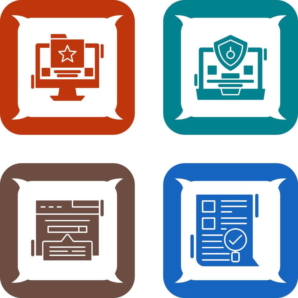 Lieblings Mappe und Schutz Symbol vektor