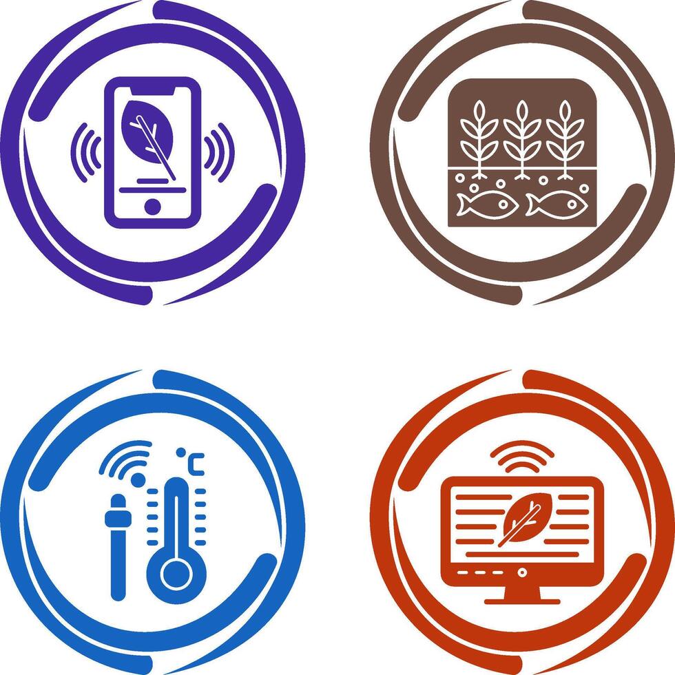 Clever Telefon und hydroponisch Symbol vektor