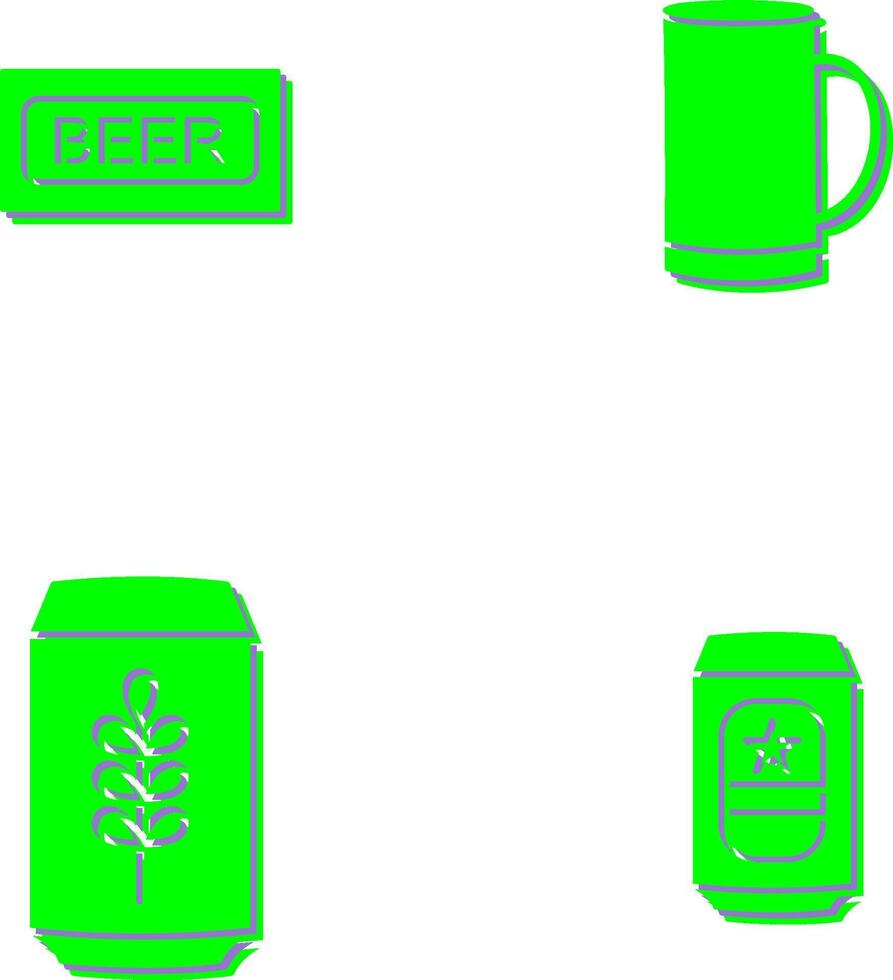 Bier Zeichen und Bier Becher Symbol vektor